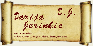 Darija Jerinkić vizit kartica